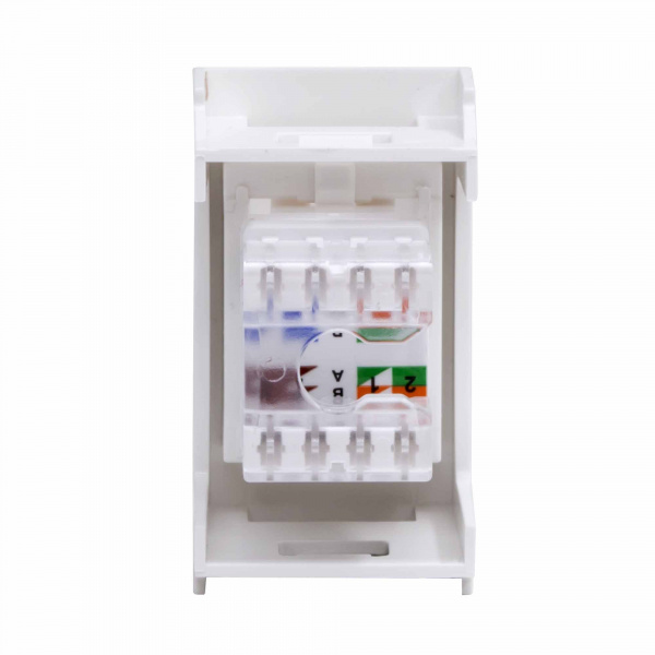 DKC Комп.роз. RJ45 кат.5e, 8P8C,  Viva, белая, 1мод