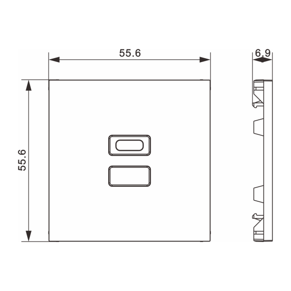 Donel Накладка для розеток USB, мокко, серия A07, DE28653