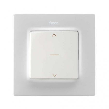 Simon S82 Concept Матовый белый, Клавиша для трехпозиционного выключателя жалюзи с пиктограммой "стрелки"