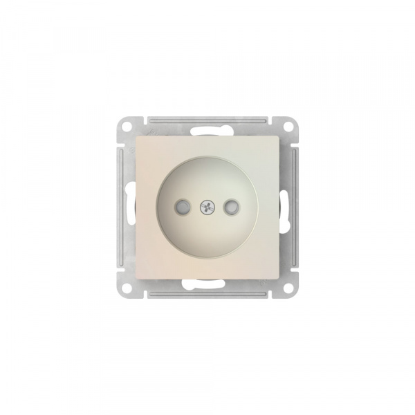 Systeme Electric AtlasDesign Жемчуг Розетка без заземления со шторками, 16А, мех., быстрозажим. клем.