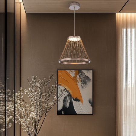 Подвесной светодиодный светильник 40016/1 LED коричневый Eurosvet Cesta