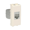 DKC Avanti Компьютерная розетка RJ-45 без шторки модульная, кат.5е экранированная, Ванильная дымка, 1 модуль