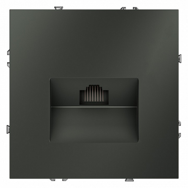 Розетка компьютерная встраиваемая VOLTUM S70 RJ45 кат.6, (титан)