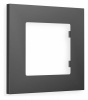 Рамка ALFA Qubi (Графит Мягкое касание) 1-ая AF250801