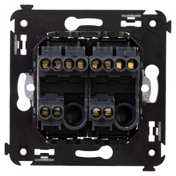 DKC Avanti Черный матовый Переключатель двухклавишный