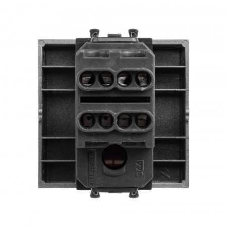 DKC Avanti Закаленная сталь Выключатель двухполюсный одноклавишный 2 модуля