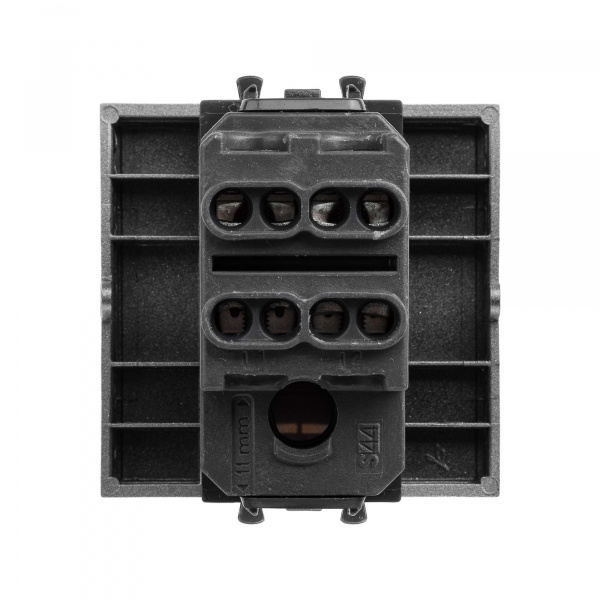 DKC Avanti Закаленная сталь Выключатель двухполюсный одноклавишный 2 модуля