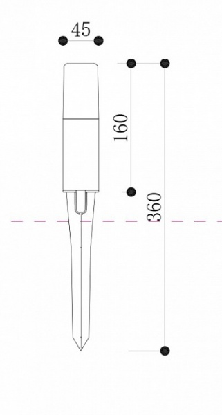 Фонарь уличный (столб) O416FL-L3GR3K Maytoni Talpa