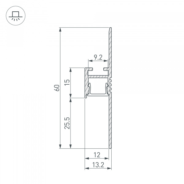 Профиль-плинтус Arlight ARH-Plintus-Fantom-2000 White 034983