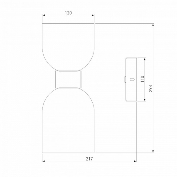 Настенный светильник с плафонами 60118/2 латунь Eurosvet Tandem