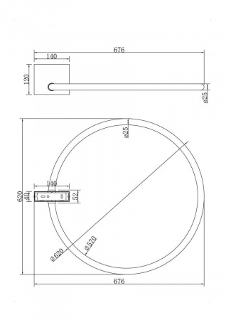 Настенный светильник Maytoni Anillo MOD315CL-L25G3K