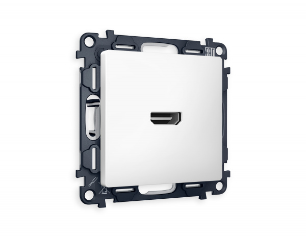 Комплект механизма розетки HDMI 2.0 ALFA MA134010 Белый матовый 40V/500mA 2.0GHz 5-18Gbit/s QUANT