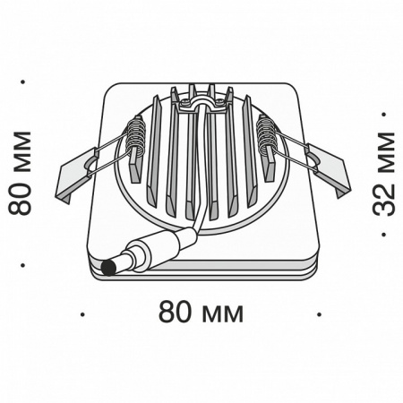 Встраиваемый светильник DL2001-L7B4K Maytoni Phanton
