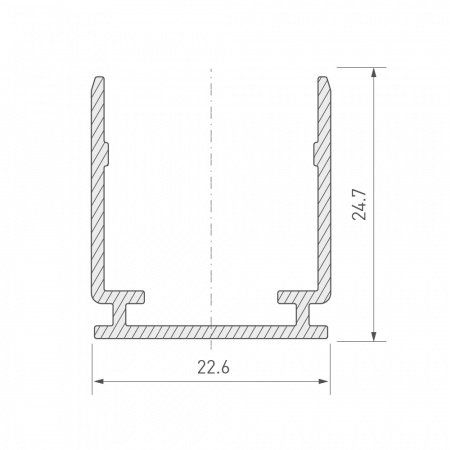 Arlight Профиль  MOONLIGHT-TOP-20x20-1000  (Алюминий)