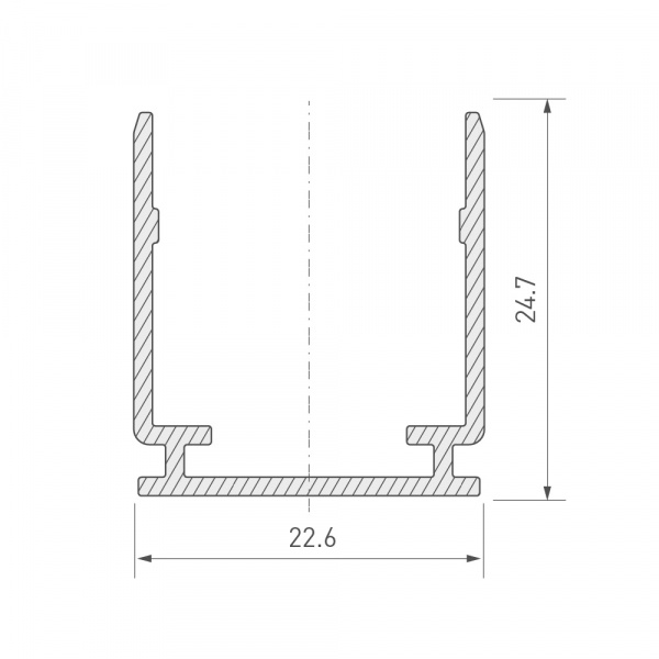 Arlight Профиль  MOONLIGHT-TOP-20x20-1000  (Алюминий)