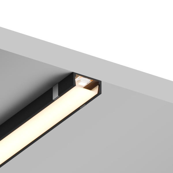 Накладной профиль для светодиодной ленты Line HSBL_0196-2м, чёрный