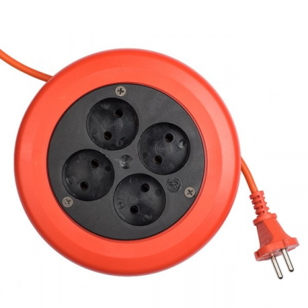 EKF PROxima Удлинитель-рулетка 4*5 м без заземления ПВС 2*0,75 10А/2,3кВт