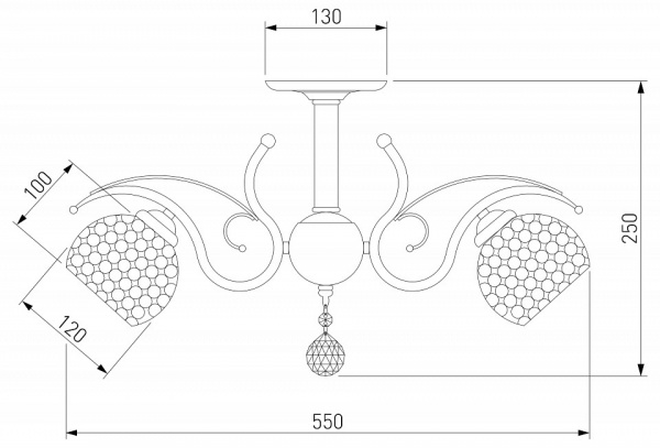 Потолочная люстра 7777/5 золото Eurosvet Mirage