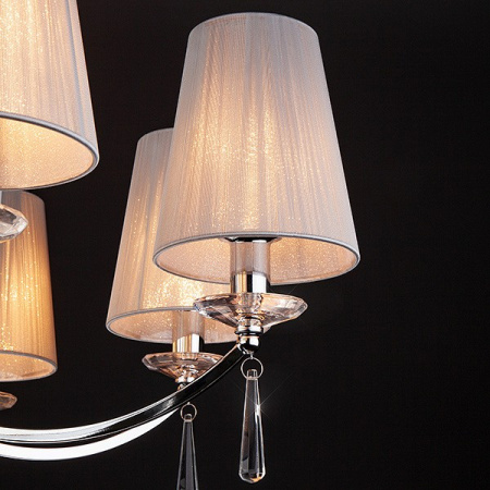 Подвесная люстра с абажурами 60079/8 хром Eurosvet Valery