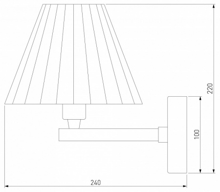 Бра с абажуром 60136/1 хром/серый Eurosvet Peony