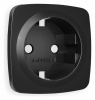 Лицевая панель OMEGA (Черный матовый) для электрической розетки с заземлением QUANT OP8060