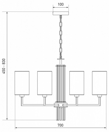 Подвесной светильник 60134/8 никель Eurosvet Soffio