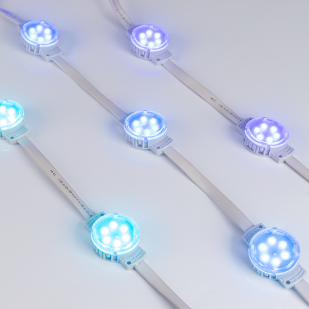 Arlight Модуль управляемый SPI-F6-D40 24V RGB-RAM-Auto (1.25W, IP68, 120 deg) (Пластик, 3 года)