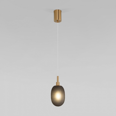 Подвесной светильник со стеклянным плафоном 50266/1 дымчатый Eurosvet Pineapple