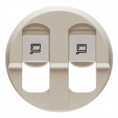 Legrand Celiane Беж Накладка компьютерной 2-ой розетки