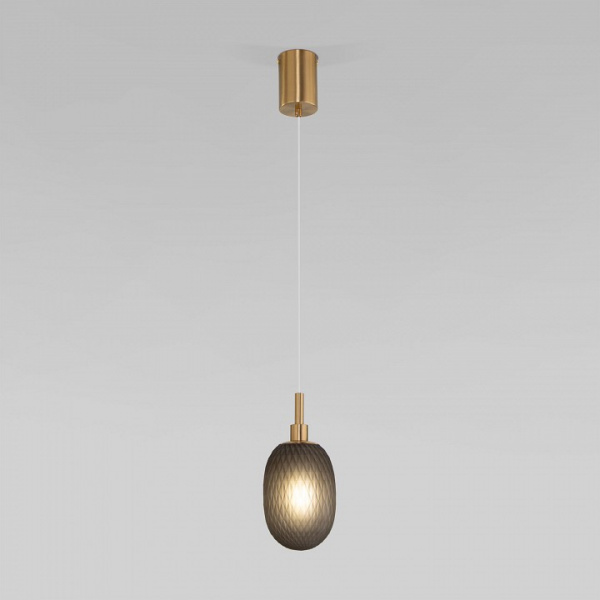 Подвесной светильник со стеклянным плафоном 50266/1 дымчатый Eurosvet Pineapple