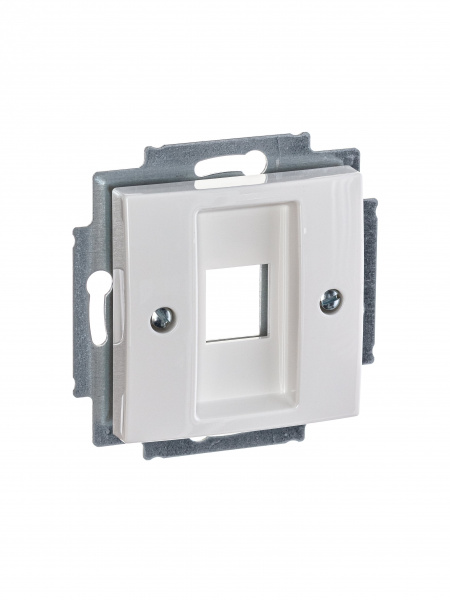ABB BJB Basic 55 Бел Плата центральная  1-я для коммуникац розеток 0210, 0211 и 0219