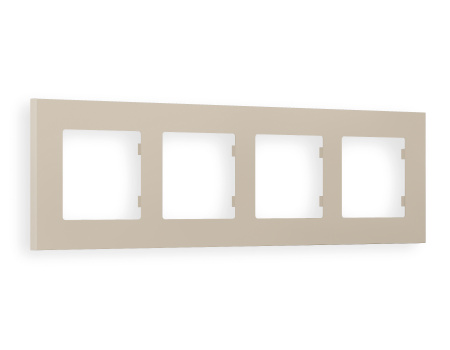 Рамка ALFA Qubi (Серо-бежевый матовый) 4-ая AF250364