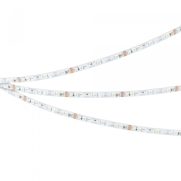Arlight Лента SPI-RZ-F60-6mm 12V RGB-PX1-BPT (7 W/m, IP20, 3535, 5m) (-)