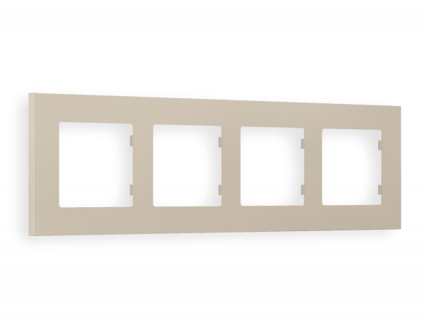 Рамка ALFA Qubi (Серо-бежевый матовый) 4-ая AF250364