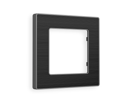 Рамка ALFA Arctic (Черный Стекло органическое/Сталь) 1-ая AF580531