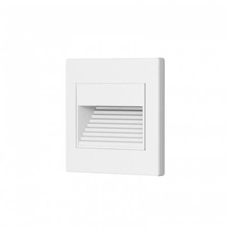 DK3050-WH Светильник встраиваемый в стену, IP 20, LED 3000, 1 Вт, белый, пластик