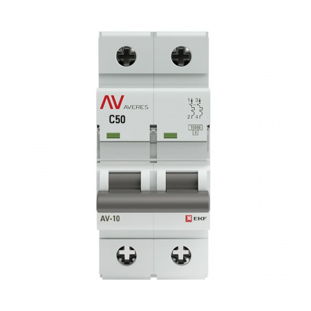EKF Averes AV-10 Автоматический выключатель  (С) 2P 50А 10kA