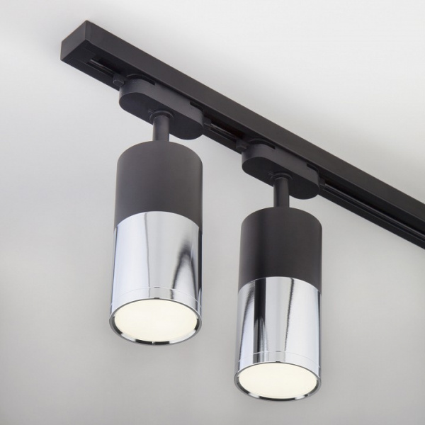 Трековый светодиодный светильник для однофазного шинопровода Avantag Черный матовый/хром 6W 4200K LTB27 Elektrostandard Avantag a040961