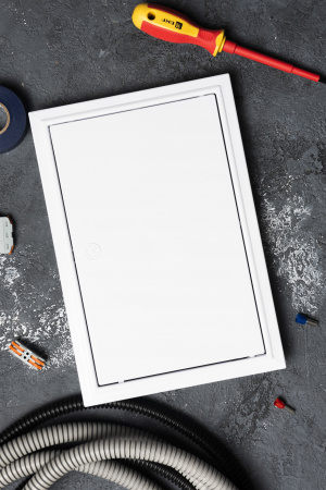 EKF Basic Люк ревизионный пластик с нажим. замком 200х300 (ШхВ внутр.)