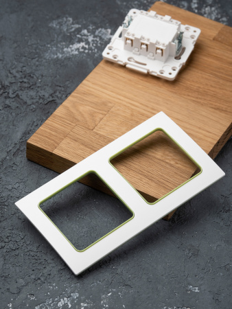 EKF PROxima Стокгольм Белый Линия зеленая Рамка 2-ая