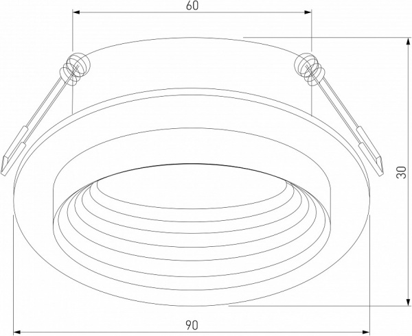 Светильник встраиваемый GU10 чёрный 25007/01 25007/01 Elektrostandard Senso a064251