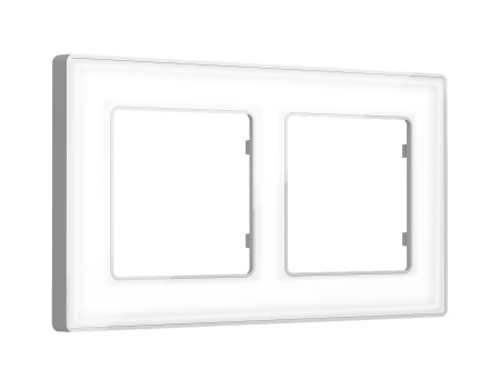 Рамка ALFA Arctic (Белый Стекло органическое/Серебро) 2-ая AF580132