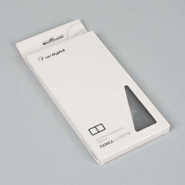 Arlight Рамка стеклянная FRM-OMALI-GS-2-BK (-)