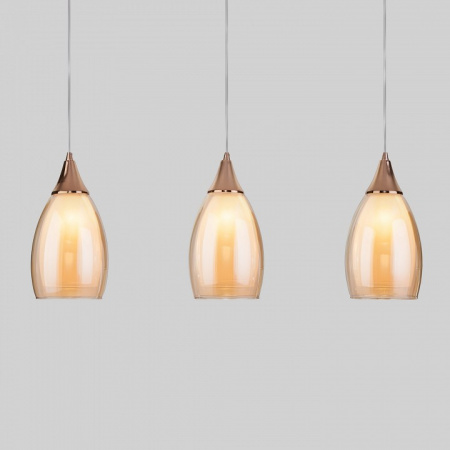 Подвесной светильник со стеклянными плафонами 50285/3 золото Eurosvet Cosmic