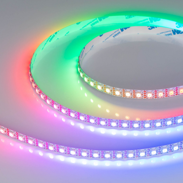 Arlight Лента SPI-B96-10mm 12V RGB-PX1-BPT (13 W/m, IP20, 5060, 5m) (Открытый)