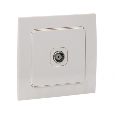 EKF PROxima Стокгольм Белый Розетка TV, 75Ом, 5-862МГц