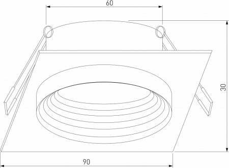 Светильник встраиваемый GU10 чёрный 25006/01 25006/01 Elektrostandard Senso a064249