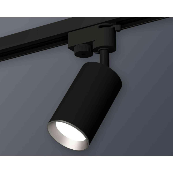 Комплект трекового светильника Ambrella light Track System XT6323004 SBK/PSL черный песок/серебро полированное (A2521, C6323, N6104)