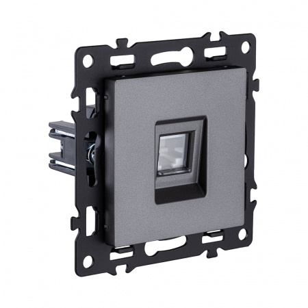 Розетка Ethernet RJ45 Cat.6, серый Kollinger Asthetik AS-017GY