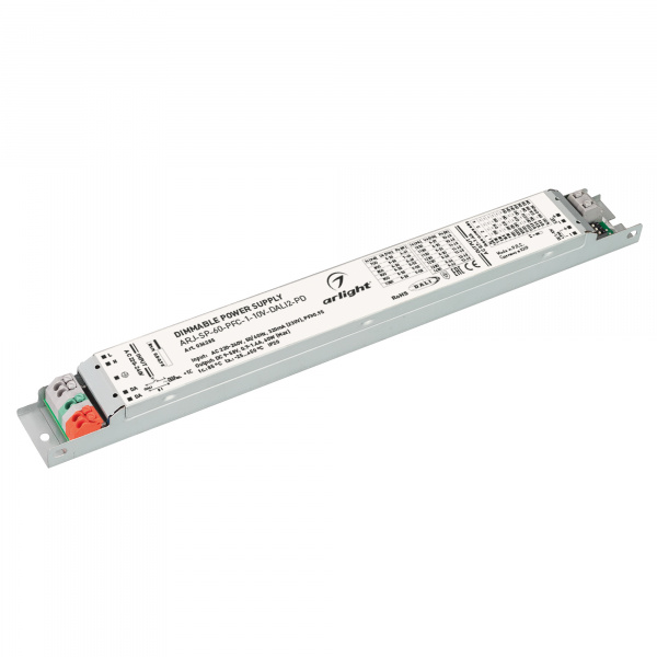 Arlight Блок питания ARJ-SP-60-PFC-1-10V-DALI2-PD (60W, 9-58V, 0.7-1.4A) (IP20 Пластик, 5 лет)